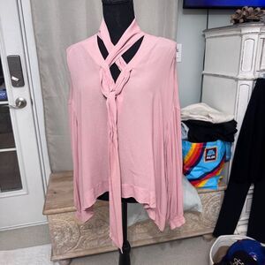 Banana republic Georgette cross tie trapeze  top